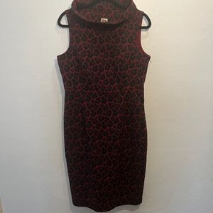 Anne Klein Purple Animal Print Womens Dress Size 14